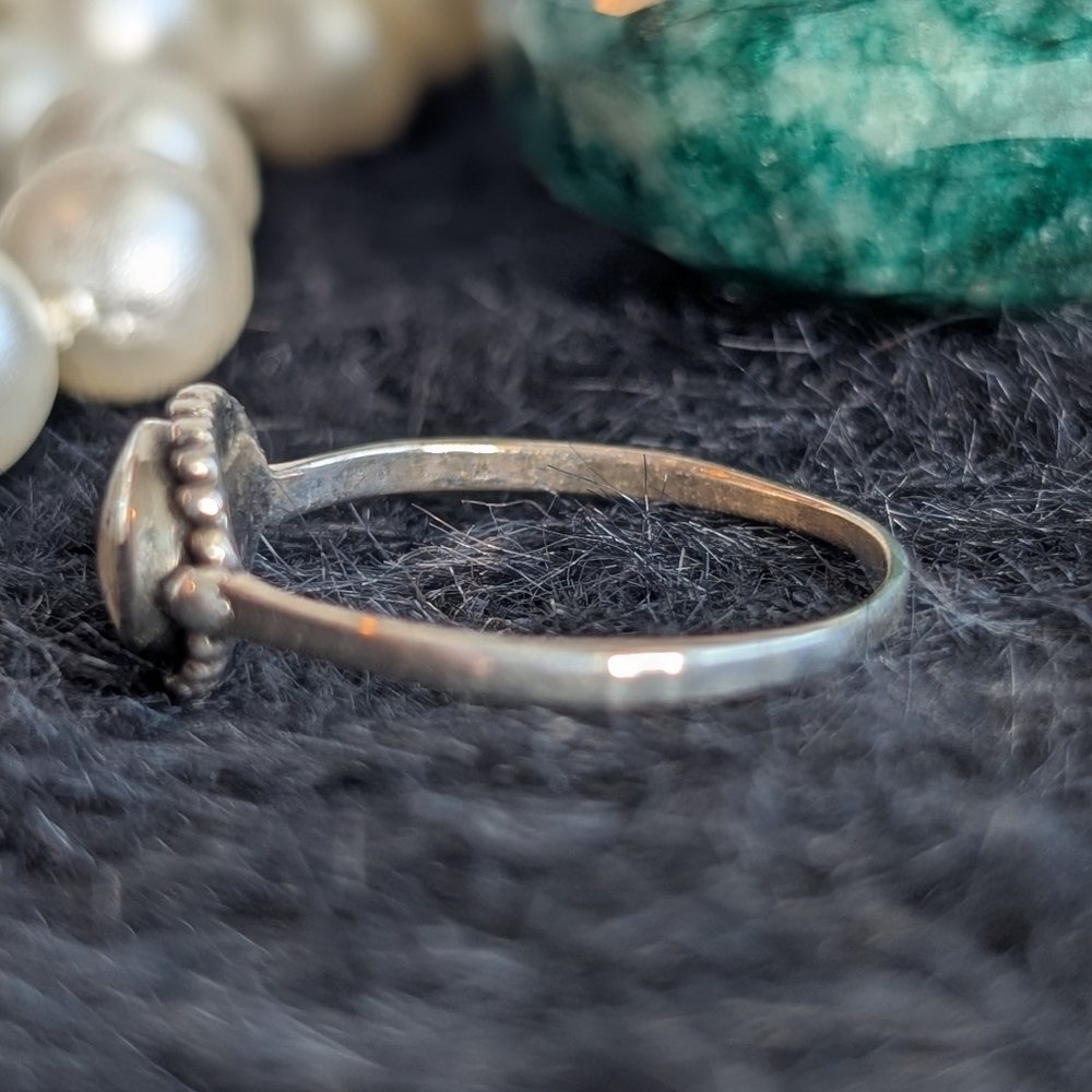 Solid Sterling Rutilated Quartz Ring 9 - image 7